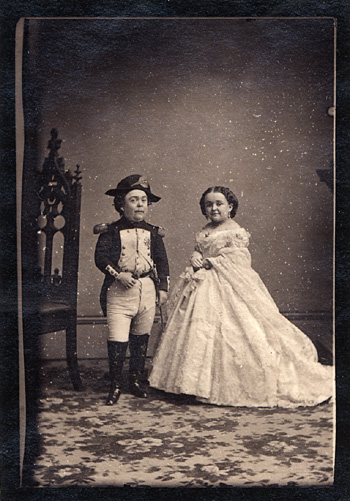 Charles Sherwood Stratton as Napoleon with Livinia.