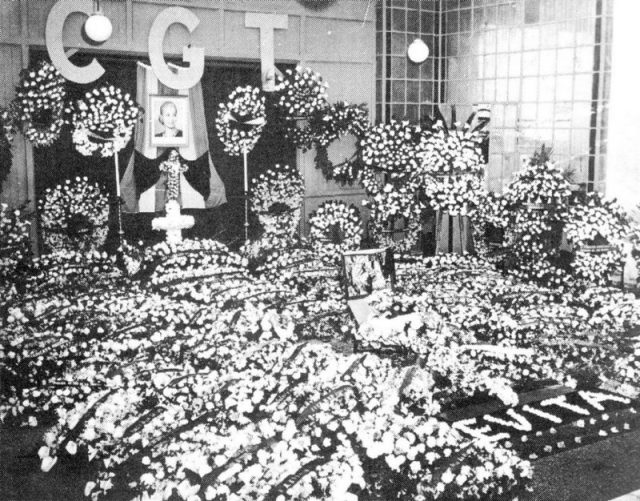 Evita’s elaborately adorned funeral.
