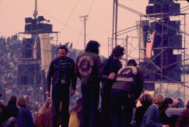 Hells Angels at Altamont Concert. Photo by William L. Rukeyser/Getty Images