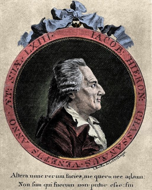 Medallion portrait of Casanova, March 1788.