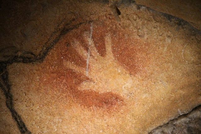 Handprint. Photo by Claude Valette CC BY-SA 4.0