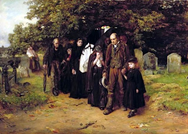 I am the Resurrection and the Life, or The Village Funeral, Frank Holl, 1872, Leeds City Art Gallery