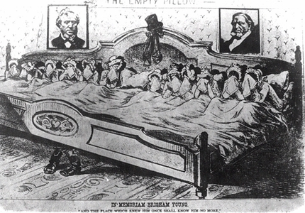 Caricature of Young’s wives, after his death.
