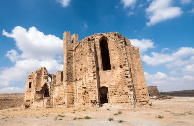 Ruins of St Mary of the Carmelites church situated in the North West corner of Famagusta town in Cyprus.