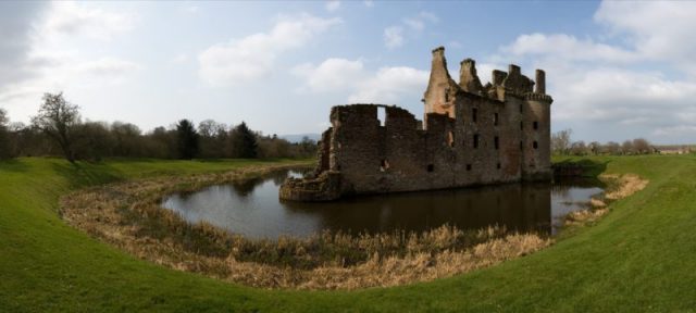 Remnants of an old castle structure.