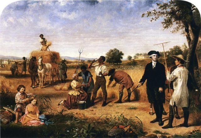 George Washington as a Farmer at Mount Vernon by Junius Brutus Stearns, 1851.