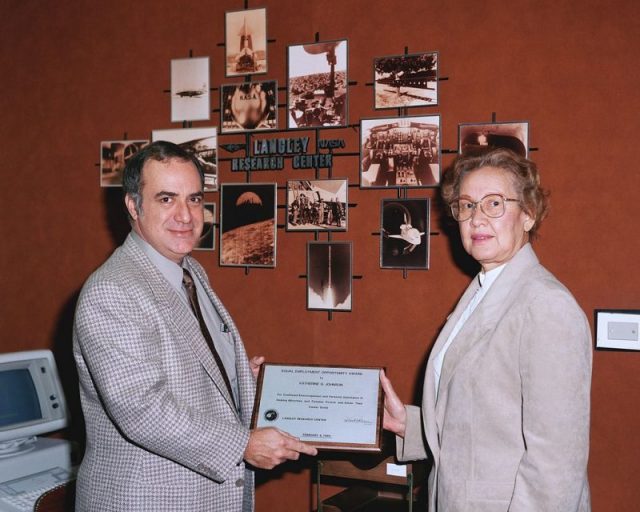 Katherine Johnson in 1985 at NASA Langley Research Center