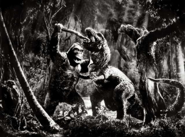 Publicity photo of actress Fay Wray (top right) promoting the 1933 feature film ‘King Kong.’