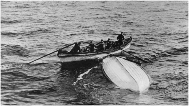 Lifeboat B, found adrift by the Mackay-Bennett during its mission to recover the bodies of those who died in the disaster.