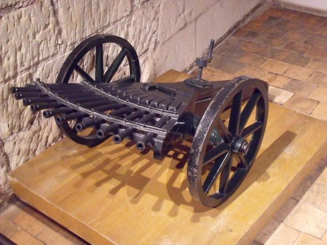 Leonardo da Vinci Machine Gun. Photo by Elliott Brown CC BY 2.0