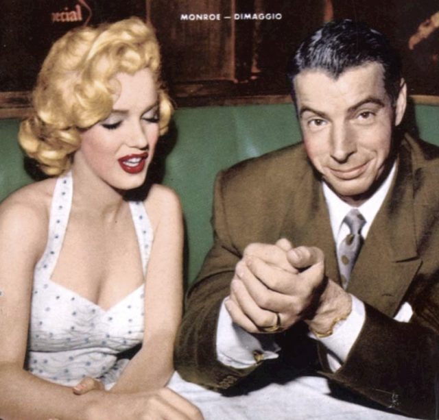Monroe and DiMaggio when they were married in January 1954