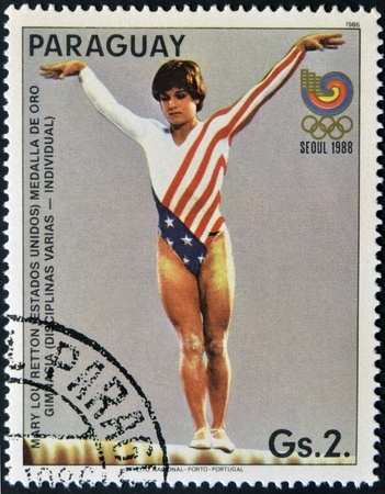 Mary Lou Retton, commemorative stamp.