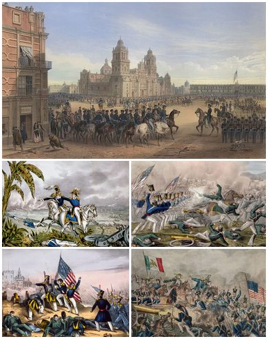 Collection of pictures of the Mexican-American War. Photo by Excel23 CC BY SA 4.0