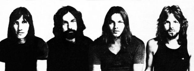 Pink Floyd in 1971; this picture was used on the inside cover of the album Meddle.