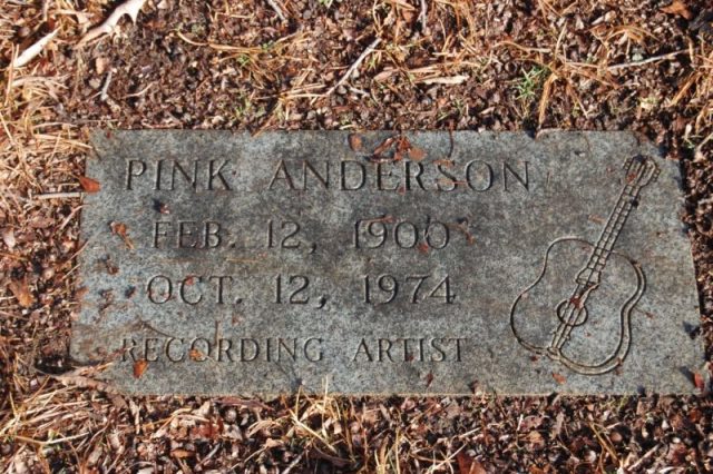 Pink Anderson’s cemetery marker