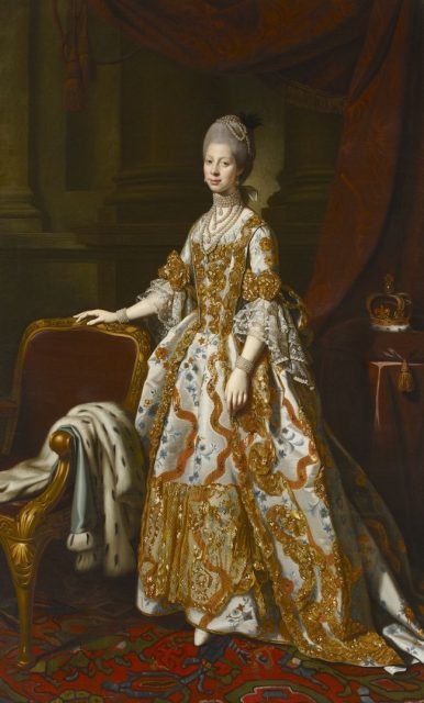 Portrait of the British queen consort Charlotte of Mecklenburg-Strelitz