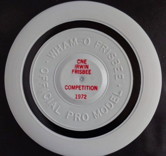 The first Frisbee ever designed for a Frisbee disc sport competition, 1972. Photo byAudra454 CC BY-SA 4.0