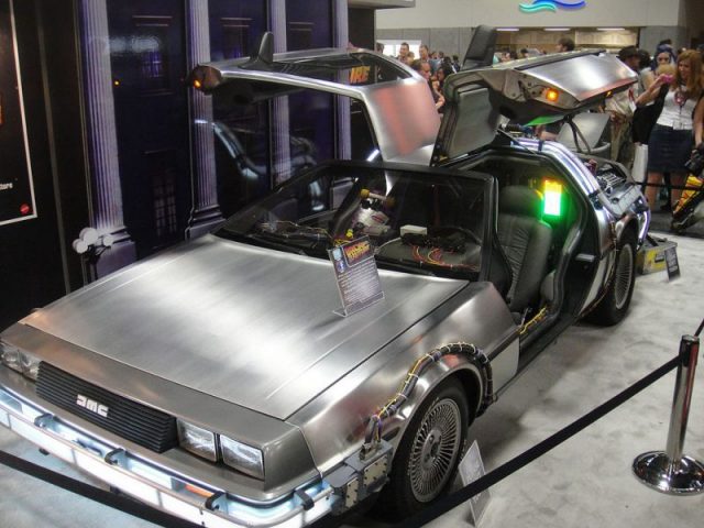 Back to the Future Delorean (Mattel booth). Photo by The Community – Pop Culture Geek CC BY 2.0
