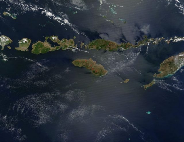 The Lesser Sunda Islands with Flores in the upper right.
