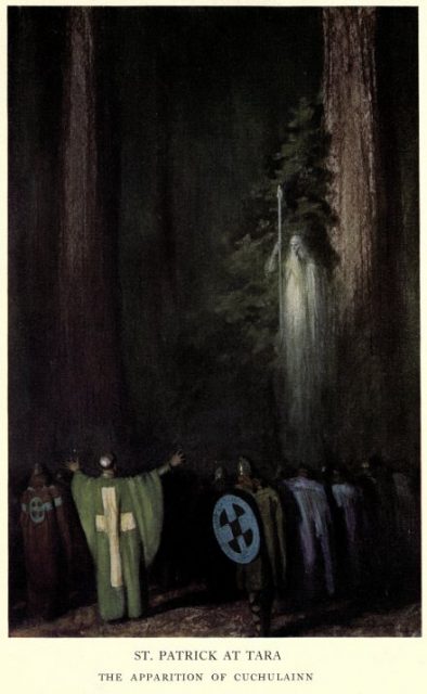 This is a screenshot of an illustration by Maynard Dixon which appeared in the book The Grove Plays of the Bohemian Club, published in 1918.