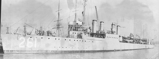 USS Delphy at Boston Navy Yard on October 28, 1919.