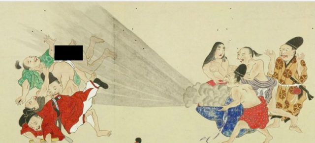 The Japanese He-gassen art scroll has been digitized by the Waseda University Library.