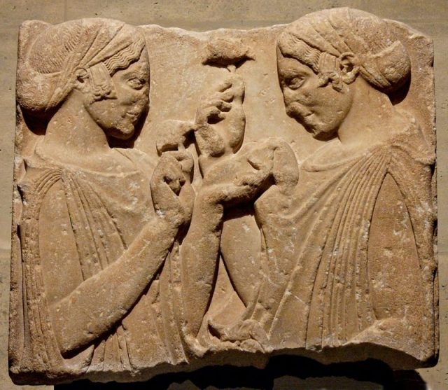 Pharsalos stele, c. 470-60, Louvre.