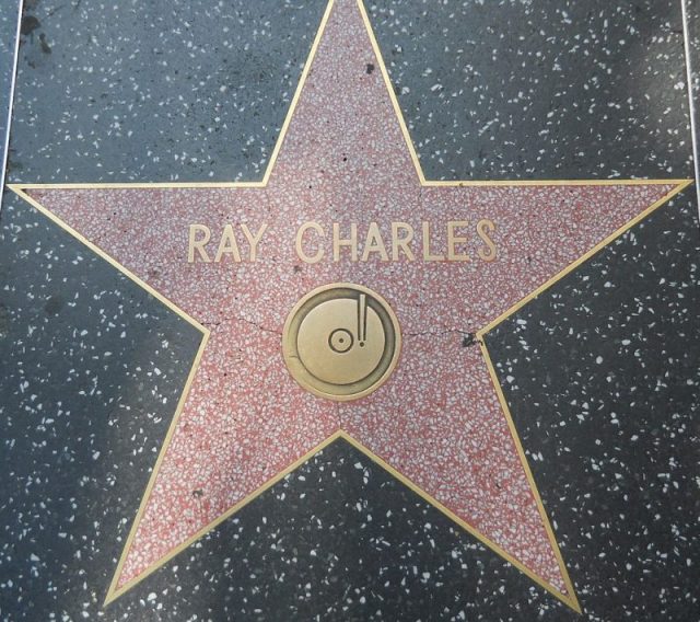 Star honoring Ray Charles on the Hollywood Walk of Fame, at 6777 Hollywood Boulevard.