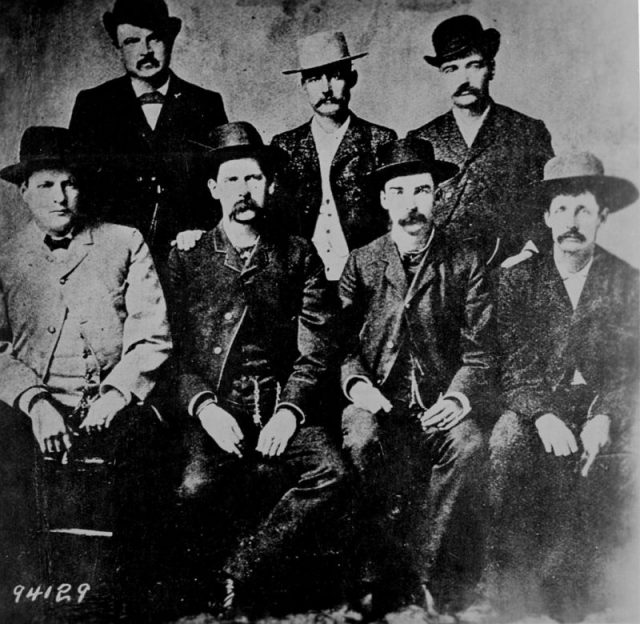 Peace Commissioners, Dodge City, Kansas. Wyatt Earp, 2nd from left.