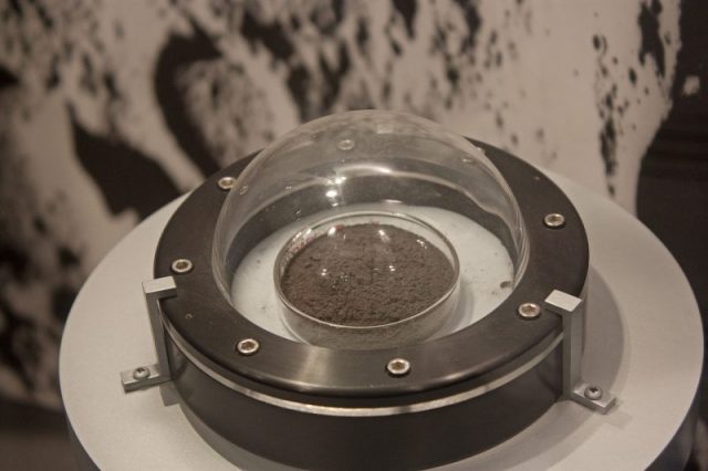 Lunar regolith collected during Apollo 17. Photo by Wknight94 CC BY-SA 3.0
