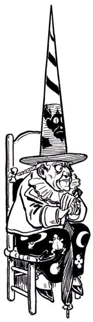 Illustration of the Wicked Witch of the West by William Wallace Denslow (From the original Baum publication in 1900).