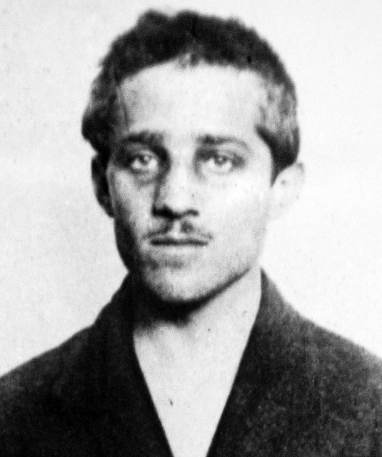 Gavrilo Princip, cell, headshot Photo by Unknown photographer – ap998281903921. media.npr.org. CC BY-SA 4.0