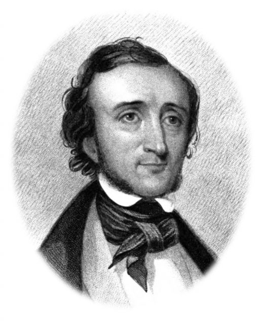 Portrait of Edgar Allan Poe, contributor to Graham’s Magazine.