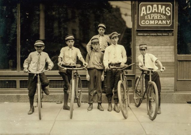 A typical group of Postal Messengers in Norfolk, Virginia.