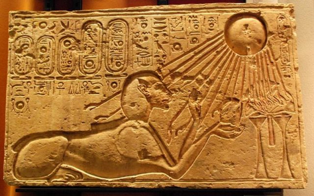 Akhenaten as a Sphinx. Photo by Hans Ollermann CC BY 2.0