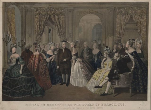 Benjamin Franklin’s Reception at the Court of France, 1778.