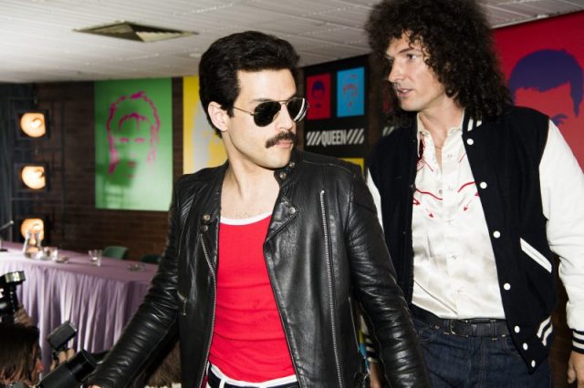 Rami Malek (Freddie Mercury) and Gwilym Lee (Brian May) star in Twentieth Century Fox’s Bohemian Rhapsody. Photo Credit: Alex Bailey TM & © 2018 Twentieth Century Fox Film Corporation.