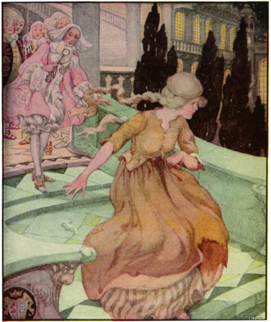 Cinderella Fleeing the Ball by Anne Anderson.