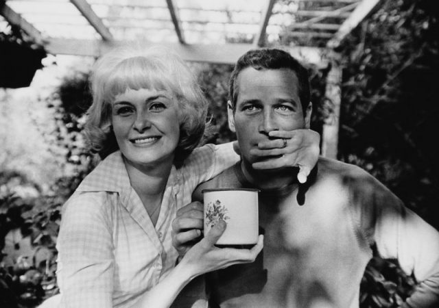 American actor Paul Newman (1925 – 2008) with his wife, actress Joanne Woodward, c. 1963. Photo by Fotos International/Archive Photos/Getty Images