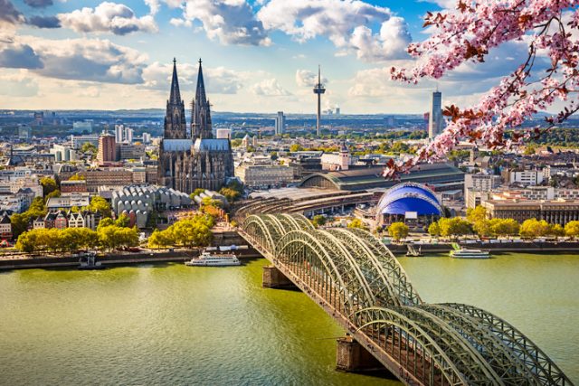 Cityscape of Cologne, Germany.