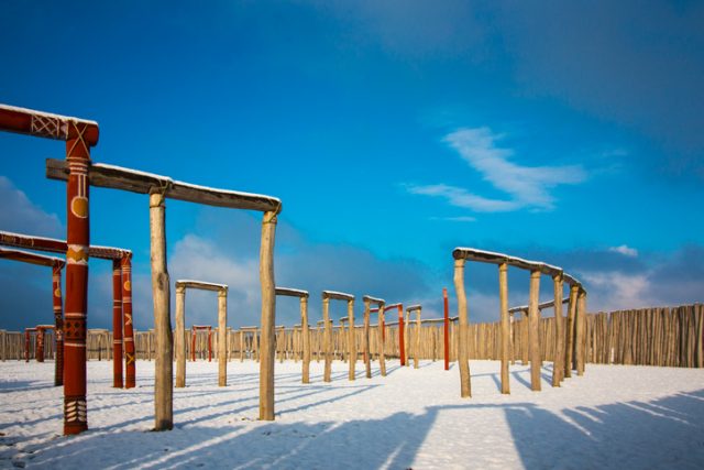 Two inner rings that encircle the central open space, Pömmelte ring sanctuary.