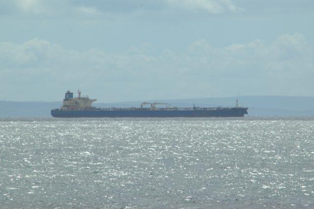 Ships passing in the Clyde estuary off Ardrossan.