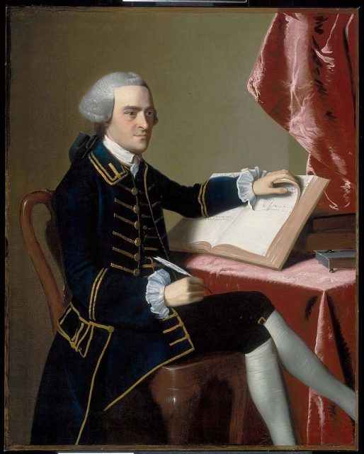 Portrait of John Hancock by John Singleton Copley, c. 1765.