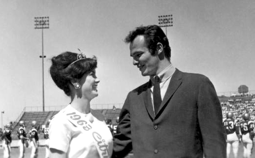 Reynolds with the Citrus Queen at Garnet and Gold Football Game, Florida State University, 1963.