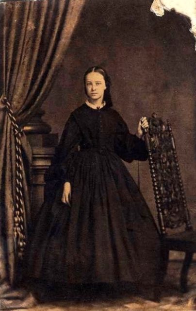 Girl in dress 1860