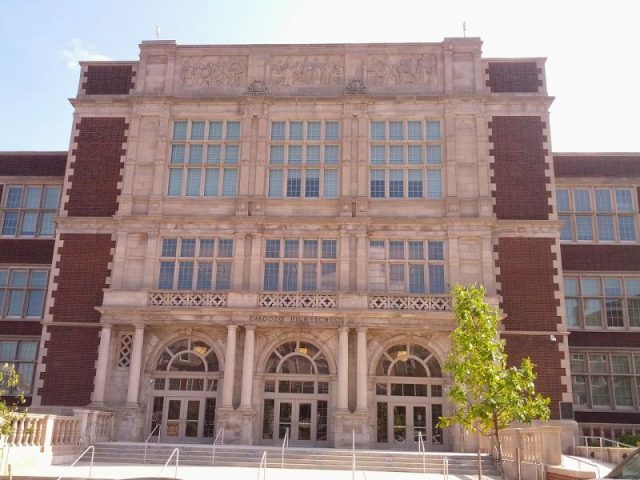 Marvin Gaye attended Cardozo High School in Washington, D.C.’s Columbia Heights neighborhood. Photo by Allan F – CC BY-SA 4.0