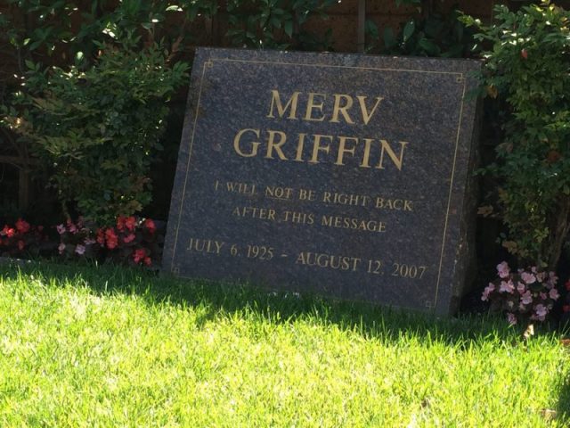 Merv Griffin’s grave. Photo by RadioTripPictures CC BY 2.0