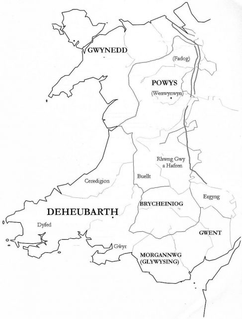 Medieval kingdoms of Wales.