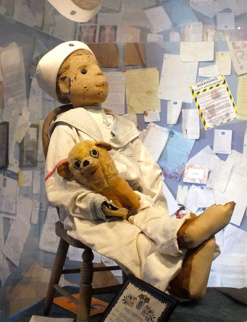 Robert the Doll on display at Fort East Martello Museum, Key West, Florida. Photo by Cayobo CC BY 2.0