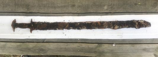 The sword found in Lake Vidöstern is estimated to be around 1,500 years old. (Jönköpings Läns Museum)